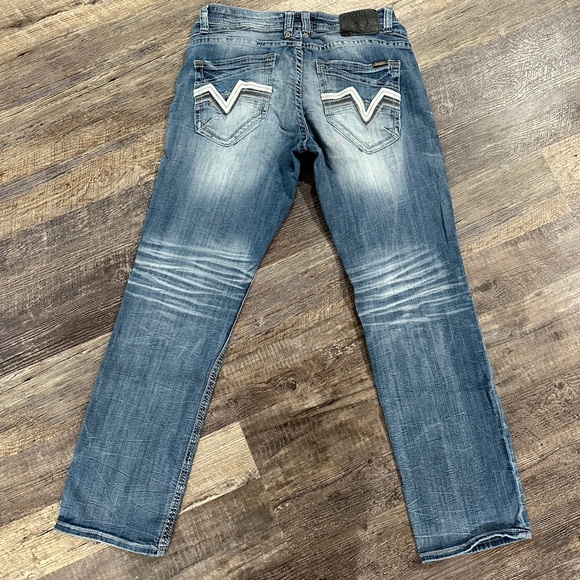 Salvage Blue Straight Jeans Classic Denim - Picture 4 of 5